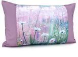 Dekokissen WECKBRODT "Blumenwiese" Gr. 1, lila (mauve, gemustert), B:30cm L:50cm, Bezug: 100% Polyester, Dekokissen_Sitzkissen_Kissenhüllen, Dekokissen, Lotus-Effekt, Garten, Blumen, Kissen