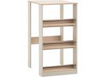 Küchentisch KOCHSTATION "KS-Kolari", beige (kaschmirfarben, eichefarben hell, cremebeige, eiche hell), B:58cm H:110,6cm T:70cm, Tische, Küchentisch, Breite 58 cm, mit 3 offenen Fächern