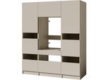 Mehrzweckschrank-Set BASIC BY BALCULINA "Washhome B/T/H 168x68x200 cm", kaschmirfarben, B:168cm H:200cm T:68cm, Kastenmöbel-Sets, Mehrzweckschrank-Set, Breite 168cm, höhenverstellbare Metallfüße