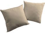 Dekokissen WIRTH "Umea" Gr. 2, grün (oliv, unifarben), B:50cm L:50cm, Obermaterial: 100% Polyester, Dekokissen_Sitzkissen_Kissenhüllen