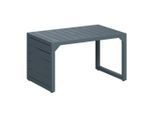 Ambia Garden Loungetisch , Dunkelgrau , Metall , rechteckig , eckig , 60x34x38 cm , lichtecht, wetterbeständig , Gartenmöbel, Gartentische, Loungetische