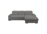 Ondega , Anthrazit , Textil , Buche , L-Form , 286x203 cm , Made in Europe , Bettkasten erhältlich, Liegefunktion, seitenverkehrt erhältlich, Schlafen auf Sitzhöhe, Bettfunktion erhältlich, Rücken echt ,