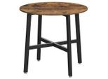 Möbelix , Braun, Schwarz , Metall, Holzwerkstoff , Schichtholz , rund , 80x76x80 cm , Esszimmer, Esszimmertische, Esstische, Holztische, Esstische Holz