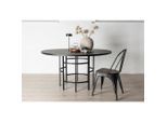 Livetastic , Schwarz , Metall, Holzwerkstoff , furniert , rund , 140x74x140 cm ,