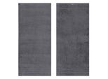 Badetuch EGERIA "Prestige", grau (anthrazit), B:75cm L:160cm, Frotteevelours, Obermaterial: 100% Baumwolle, Handtücher, Badetuch, Uni Programm mit Streifenbordüre, SUPIMA Baumwolle