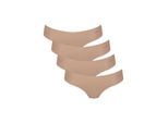 String SLOGGI "String Zero Microfiber Hipstring 2.0 4er Pack", Damen, Gr. XL, beige (nude), Obermaterial: 76% Polyamid PA. 24% Elasthan EL., Unterhosen String