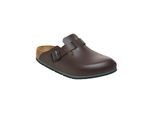 Clog BIRKENSTOCK "Boston Pro", Damen, Gr. 38, braun (dunkelbraun), Obermaterial: 50% Rindsleder Leather cow. 50% Lammleder LEL., Schuhe Clog