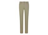 Stoffhose GOLDNER "Baumwollhose mit Ziernähten", Damen, Gr. 42, N-Gr, grün (khaki), Obermaterial: 98% Baumwolle CO. 2% Elasthan EL., gerade, Hosen Stoffhose, Ziernaht