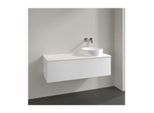 Villeroy und Boch Antao Waschtisch-Unterschrank K34050MT 120x36x50cm, Hahnloch, Waschbeckenplattenfarbe Lack, white matt lacquer