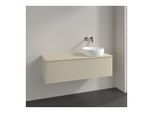 Villeroy und Boch Antao Waschtisch-Unterschrank K34050HJ 120x36x50cm, Hahnloch, Waschbeckenplattenfarbe Lack, silk grey matt lacquer