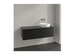 Villeroy und Boch Antao Waschtisch-Unterschrank K34150PD 120x36x50cm, Hahnloch, Waschbeckenplattenfarbe Lack, black matt lacquer