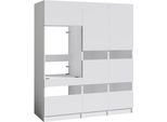 Mehrzweckschrank-Set BASIC BY BALCULINA "Washhome B/T/H 168x68x200 cm", weiß, B:168cm H:200cm T:68cm, Kastenmöbel-Sets, Breite 168cm, höhenverstellbare Metallfüße