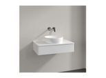 Villeroy und Boch Antao Waschtisch-Unterschrank K08050GF 80x19x50cm, Hahnloch, Waschbeckenplattenfarbe Lack, glossy white lacquer