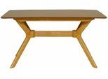 Esstisch JAHNKE "DINE REX", braun (eiche, eiche, eiche), B:140cm H:75,5cm T:80cm, Tische, Esstisch, Esstisch, Massivholz, Skandi-Look, bis zu 6 Personen, 140x80 cm
