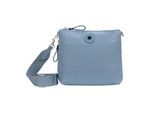 Schultertasche JOOP JEANS "giocoso 1.0 letizia shoulderbag mhz", Mädchen, Gr. B/H/T: 25cm x 23cm x 6,5cm, hellblau, Textil, Taschen Schultertasche, Damen Handtasche, Shoulder Bag mit Logoemblem