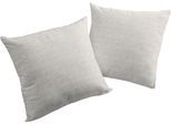 Dekokissen WIRTH "Berwick" Gr. 2, braun, B:50cm L:50cm, Obermaterial: 85% Polyester, 15% Baumwolle, Dekokissen_Sitzkissen_Kissenhüllen