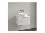 Villeroy und Boch Antao Waschtisch-Unterschrank K18050GF 60x36x50cm, Hahnloch, Waschbeckenplattenfarbe Lack, glossy white lacquer