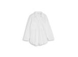 TOM TAILOR Damen Hemdbluse mit Leinenanteil, weiß, Uni, Gr. 44