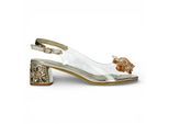 Laura Vita Mily-22 instapsandalen met gouden Cinderella-hak voor dames