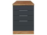 Held , Eiche Wotan, Grau , Holzwerkstoff , 3 Schublade(n) Schubladen , 60x86x60 cm ,