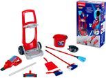 Kinder-Besenwagen KLEIN "Vileda", rot (rot, blau), Spielzeug-Haushaltsgeräte, KinderB:29cm H:60cm T:24cm, Kunststoff, mit Staubsauger; Made in Germany, B:29cm H:60cm T:24cm