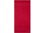 Handtuch LACOSTE "LLECROCO", rot (rouge), B:50cm L:100cm, Frottier, Obermaterial: 100% Baumwolle, Handtücher, mit Label-Applikationen