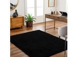 Hochflor-Teppich LIVABLISS "DADU", schwarz, B:200cm H:47mm L:275cm, Kunstfaser, Teppiche