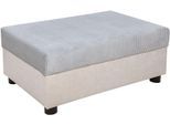 Hocker COLLECTION AB "Parma, B: 98 cm", grau (hellgrau), B:98cm H:42cm T:68cm, 100%Polyester, Hocker, Hocker, mit Federkern