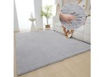 Hochflor-Teppich OTTO HOME "Microfaser Teppich Magong, besonders weich, sehr feiner Flor" Gr. 8, grau (hellgrau), B:300cm H:30mm L:400cm, Kunstfaser, Teppiche, uni, Wohnzimmer, Schlafzimmer, Kinderzimmer, auch rund und als Läufer