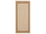 Teppich ANDIAMO "ARIZONA 2" Gr. 2, beige, B:67cm H:5mm L:140cm, Kunstfaser, Teppiche, Teppich, Flachgewebe, mit Bordüre, In- und Outdoor geeignet, wetterfest