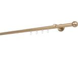 Gardinenstange MYDECO "20mm Ball Wandträger 6,5 cm", grau (messingfarben), L:270cm, Gardinenstangen, Gardinenstange