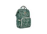 Kikkaboo Wickeltasche Siena, Rucksack, Wickelunterlage, Grifflänge einstellbar grün gemustert
