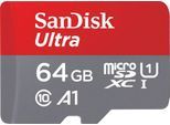 SANDISK Speicherkarte "Ultra microSDXC", grau (grau, rot), 64 GB, Speicherkarten, Speicherkarte