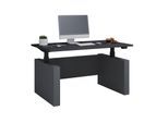 VCM Höhenverstellbarer Schreibtisch, stufenlos 71-120 cm elektrisch höhenverstellbar, Computerisch Maße 140x80, Bürotisch Salia