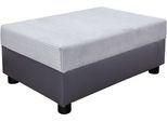 Hocker COLLECTION AB "Parma, B: 98 cm", grau (hellgrau), B:98cm H:42cm T:68cm, 100%Polyester, Hocker, Hocker, mit Federkern