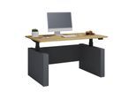 VCM Höhenverstellbarer Schreibtisch, stufenlos 71-120 cm elektrisch höhenverstellbar, Computerisch Maße 140x80, Bürotisch Salia
