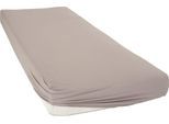 Spannbettlaken BELLANA "bellana samtweich mit Lyocell & Elasthan, temperaturausgleichend", grau (taupe), 1 Stk., Jersey, 140x200 140x210 140x220 150x200 150x210 150x220 160x200 160x210 160x220 30cm, Jersey, Obermaterial: 48% Baumwolle, 48% Lyocell, 4% Elasthan, Bettlaken, Spannbettlaken, für Matratzen bis 35cm Höhe, 270 g/m², bügelfrei, faltenfrei