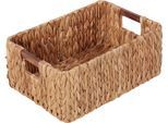Organizer HOME AFFAIRE "Flechtkorb", beige (natur), Geflecht Wasserhyazinthe, Aufbewahrungsboxen, Organizer, Aufbewahrungskorb, (B/T/H): 39/27/16 cm, Topseller