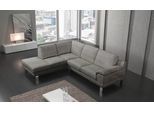 Ecksofa EGOITALIANO "Shakira, Design und Sitzkomfort auf hohem Niveau, tolle Details", grau (steingrau), B:240cm H:84cm T:212cm, Luxus-Micofaser Lederoptik (100% Polyester) ist ein neues technisches Gewebe mit einem visuellen und taktilen Aspekt, der dem Nubuk sehr nahe kommt, mit innovativen Eigenschaften. Seine außerordentliche Weichheit kommt von einem exklusiven Produktionsprozess, der Unreinh