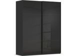 Schwebetürenschrank RAUCH "Kleiderschrank Schrank Garderobe Schlafzimmerschrank CONTIDO", schwarz (schwarz, glas schwarz), B:181cm H:223cm T:68cm, Holzwerkstoff, Schränke, Schwebetürenschrank, aus hochwertigem Material in 6 Breiten 2 Griff-Farben MADE IN GERMANY