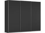 Schwebetürenschrank RAUCH "Kleiderschrank Schrank Garderobe Schlafzimmerschrank CONTIDO", schwarz, B:271cm H:223cm T:68cm, Holzwerkstoff, Schränke, Schwebetürenschrank, aus hochwertigem Material in 6 Breiten 2 Griff-Farben MADE IN GERMANY