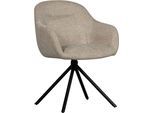 Esszimmerstuhl WOOOD "Grant", beige (sand), B:57cm H:80cm T:61cm, Stühle, Esszimmerstuhl, Polsterstuhl mit Metallgestell, Breite 57 cm