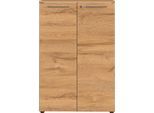Aktenschrank GERMANIA "GW-Agenda", grau (graphit, grandson, eiche, nachbildung), B:80cm H:120cm T:40cm, Holzwerkstoff, Schränke, Aktenschrank, opt. mit Schublade, Maße 80x120 cm, Made in Germany