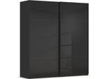 Schwebetürenschrank RAUCH "Kleiderschrank Schrank Garderobe Schlafzimmerschrank CONTIDO", schwarz (schwarz, glas schwarz), B:201cm H:223cm T:68cm, Holzwerkstoff, Schränke, Schwebetürenschrank, aus hochwertigem Material in 6 Breiten 2 Griff-Farben MADE IN GERMANY
