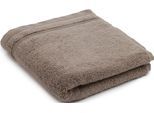 Handtücher GÖZZE "Monaco", grau (taupe), B:50cm L:100cm, Walkfrottier, Obermaterial: 100% Baumwolle, Handtücher, Handtücher, im Set, Uni Farben, mit gewellter Bordüre, reine Baumwolle