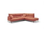 Ecksofa EGOITALIANO "FUNNY, hochwertiges & aktuelles Design, bequeme Rückenlehne, L-Form", orange, B:265cm H:90cm T:225cm, 48% Polyester, 40% Baumwolle, 12% Viskose, Sofas, Ecksofa, toller Sitzkomfort, hochwertiger Strukturmix-Bezug, Breite 265cm