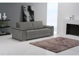 2,5-Sitzer EGOITALIANO "Cecilia, modern & elegant, erstklassiger Sitzkomfort, Breite 234cm", grau (steingrau), B:234cm H:85cm T:102cm, Luxus-Micofaser Lederoptik (100% Polyester) ist ein neues technisches Gewebe mit einem visuellen und taktilen Aspekt, der dem Nubuk sehr nahe kommt, mit innovativen Eigenschaften. Seine außerordentliche Weichheit kommt von einem exklusiven Produktionsprozess, der U