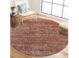 Teppich SANAT "Oslo", terra, H:10mm Ø:80cm, Kunstfaser, Teppiche, Teppich, Kurzflor, Wohnzimmer, Schlafzimmer, fussbodenheizungsgeeignet