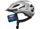 Fahrradhelm ABUS "URBAN-I 4.0 LR" Gr. L, silber (silber (signal silber)), Helme, L/906 Kopfumfang: 57cm - 61cm