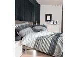 Bettwäsche JANINE "DAVOS 6481", grau (platinfarben, graphit), B/L: 200cm x 220cm, 1 Stk., 2 Stk., Mako-Satin, B/L: 80cm x 80cm & 80cm x 80cm, 3 Stk., Mako-Satin, Obermaterial: 100% Baumwolle, Bettwäsche, Bettwäsche, in verschiedenen Qualitäten, moderne Bettwäsche mit Reißverschluss
